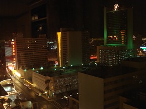 Golden Nugget South Tower room 19112 view at night